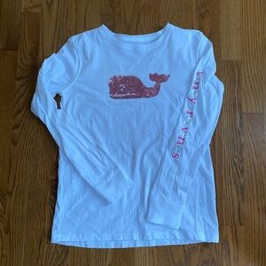 Vineyard vines white long sleeve shirt size 14 girls